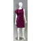Asymmetrical Crinkle Dress - Berry